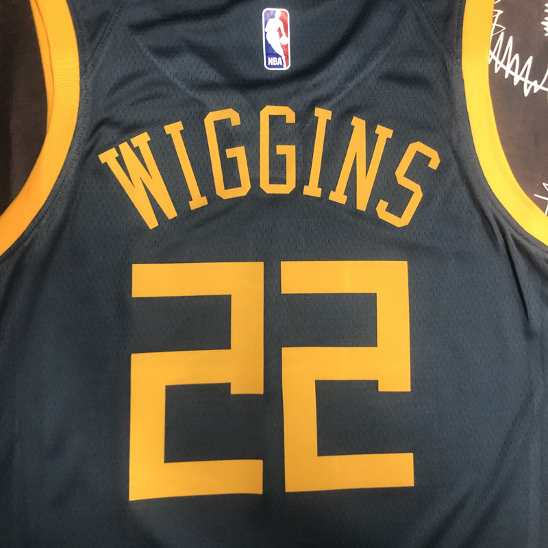 2018 WARRIORS WIGGINS #22 Black Gray Top Qualit...