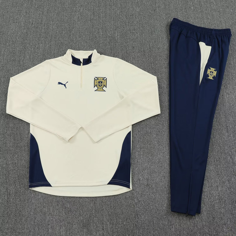 25-26 Portugal Light yellow Half Pull Tracksuit (半拉链)