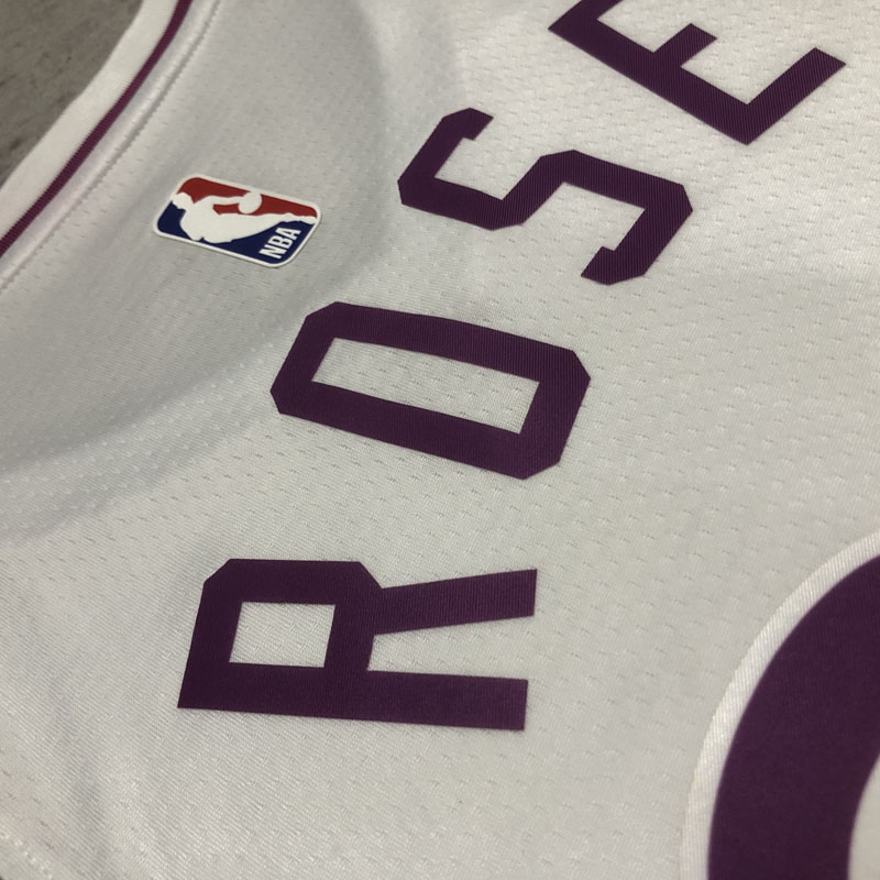 2018-19 Timberwolves ROSE #25 White Retro Top Q...