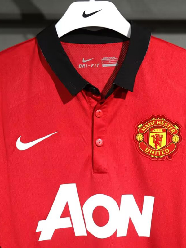 2013-2014 Man Utd Home Player Version 球员 Retro Soccer Jersey