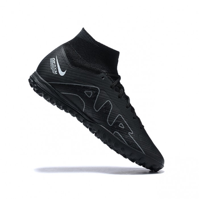 Superfly 8 Academy TF High Soccer Shoes-All Black-3684988