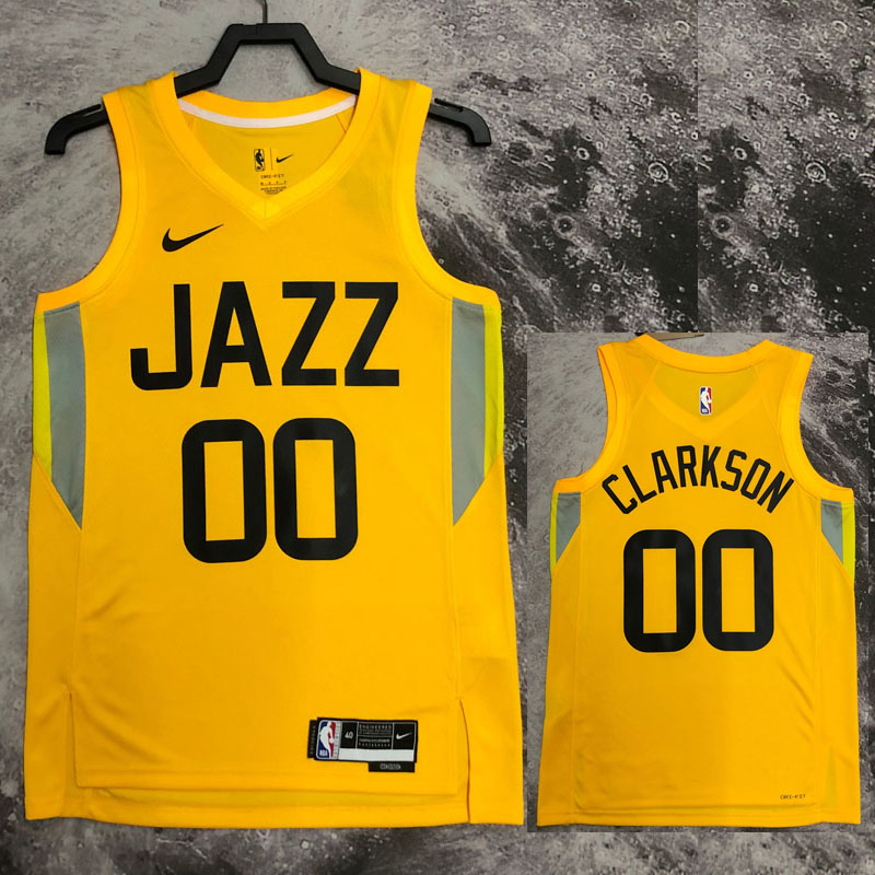 22-23 JAZZ CLARKSON #00 Yellow Top Quality Hot ...