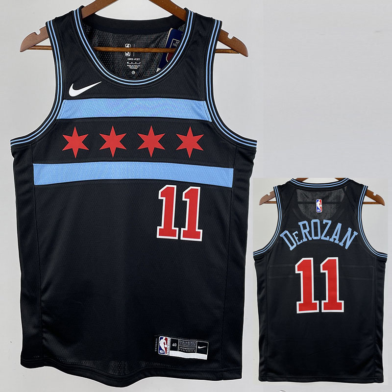 2019 BULLS DEROZAN #11 Black City Edition Top Q...