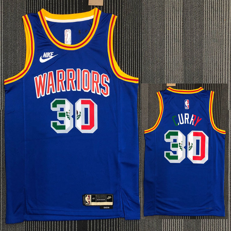 Warriors CURRY #30 'Mexico' Blue 75th Anniversa...