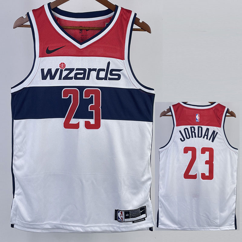 22-23 Wizards JORDAN #23 White Top Quality Hot ...