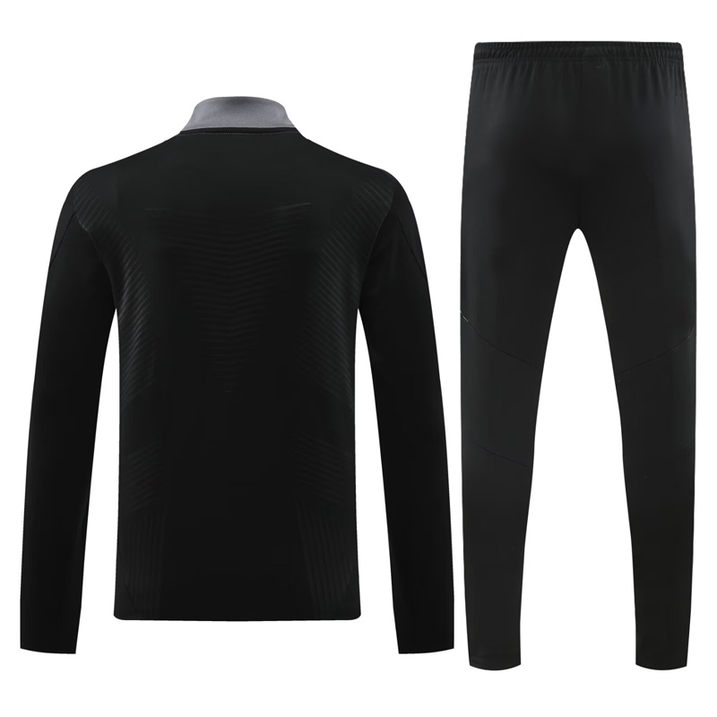 24-25 Al-Nassr Black Half Pull Tracksuit (半拉链)