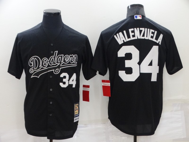 2022 Men's Los Angeles Dodgers 34 black MLB Jersey