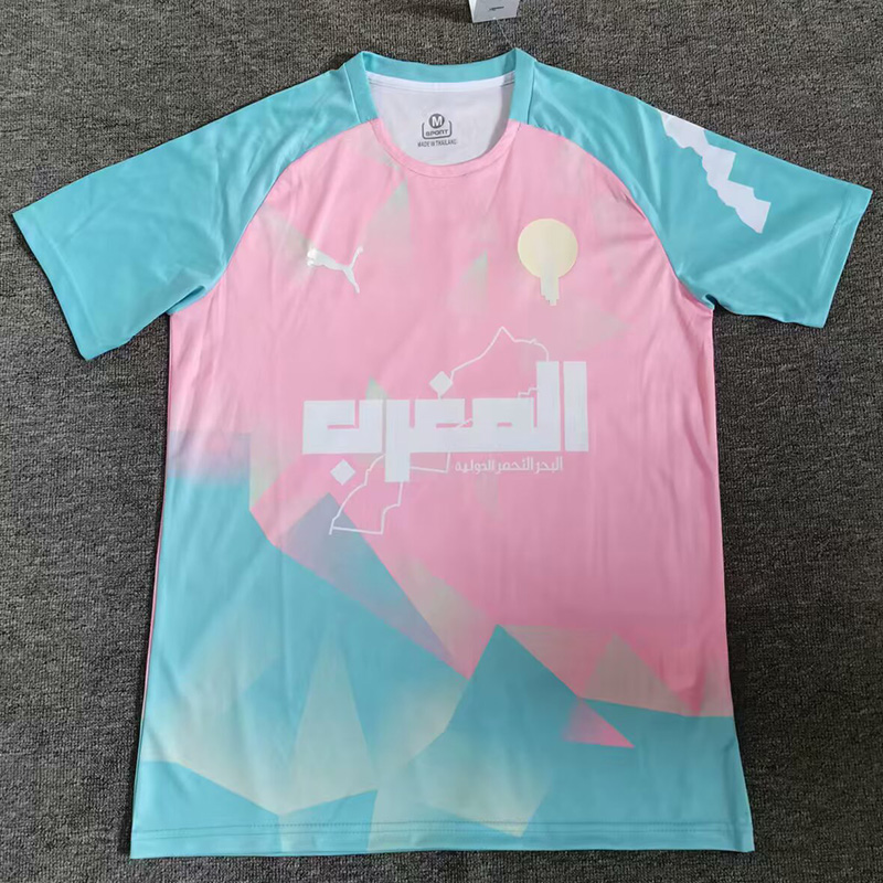 25-26 Morocco Special Edition Pink Blue Soccer Jersey