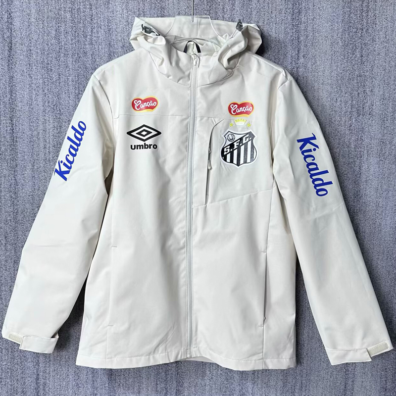 24-25 Santos FC White Windbreaker