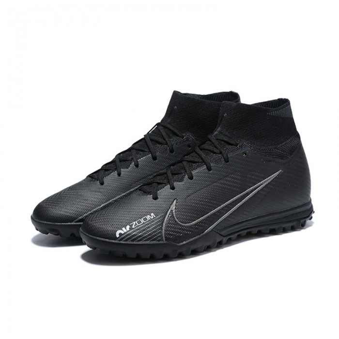 Superfly 8 Academy TF High Soccer Shoes-All Black-3684988