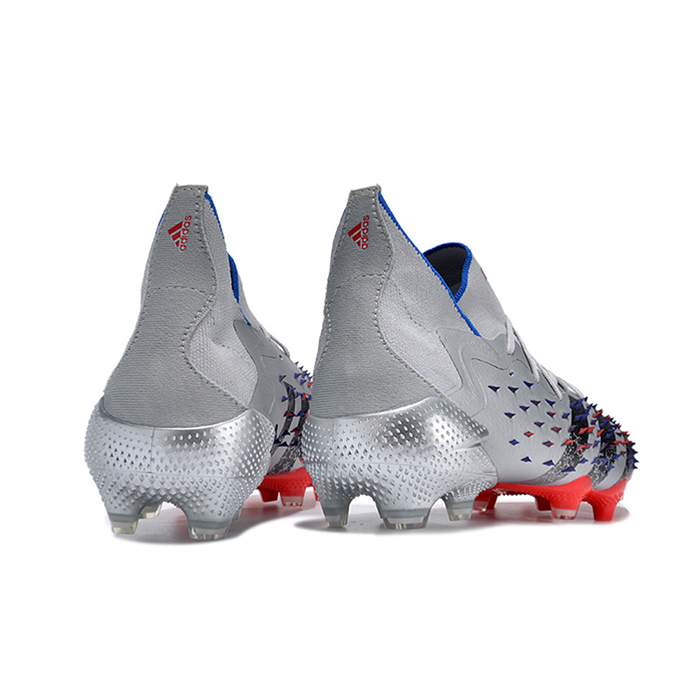 PREDATOR FREAK .1 FG High Soccer Shoes-Silver/Gray-6565716