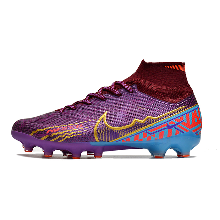 Mbappé Air Zoom Mercurial Superfly IX Elite AG Soccer Shoes-Wine Red/Blue-5076896