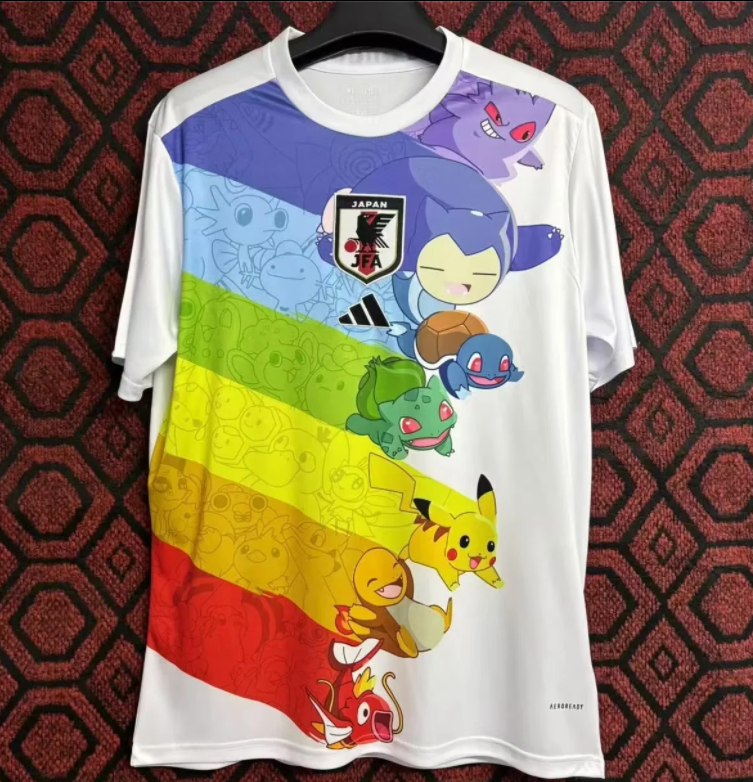 24-25 Japan White Special Edition Fans Soccer Jersey *彩虹神奇宝贝