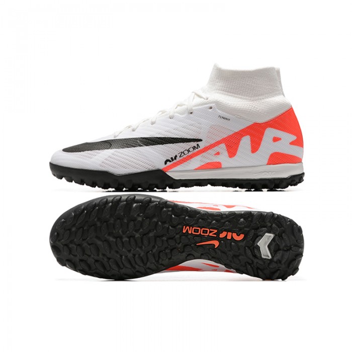 Superfly 8 Academy TF High Soccer Shoes-White/Black-4898752
