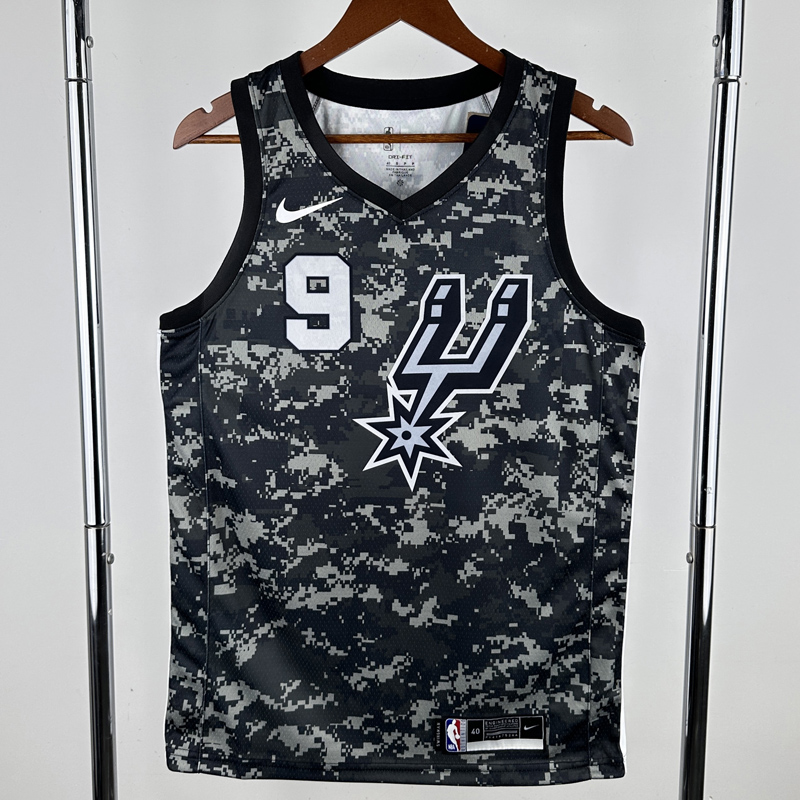 SA Spurs PARKER #9 Camouflage color Top Quality Hot Pressing NBA Jersey
