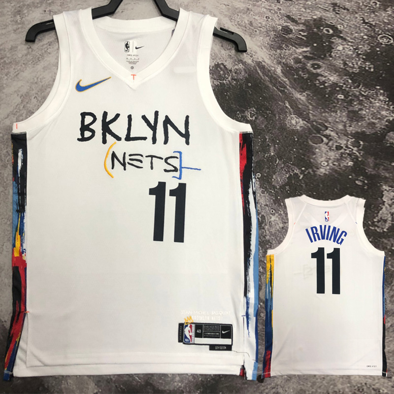 22-23 NETS IRVING #11 White City Edition Top Qu...