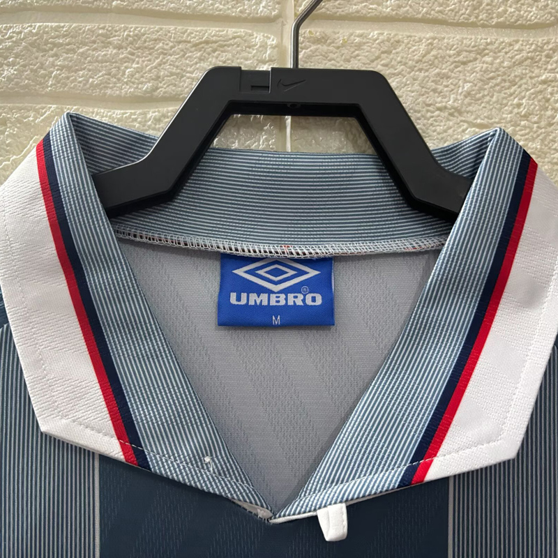 1996 England Away Retro Long Sleeve Soccer Jersey (长袖)