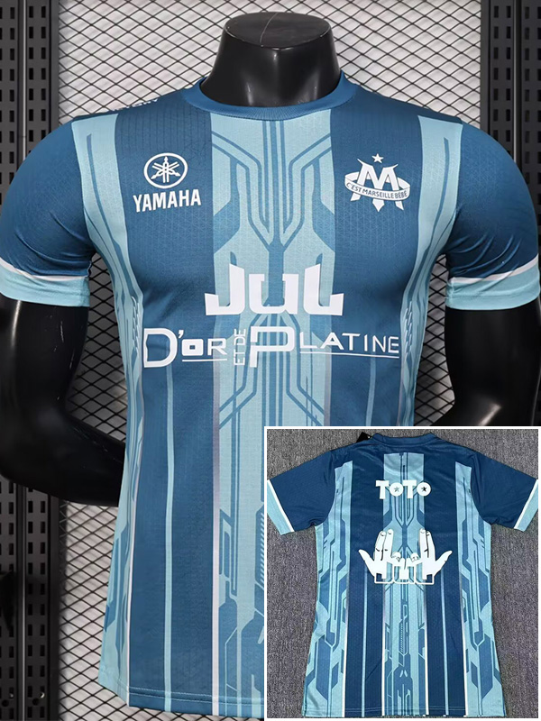 25-26 Marseille Blue Joint Edition Player Version Training shirts