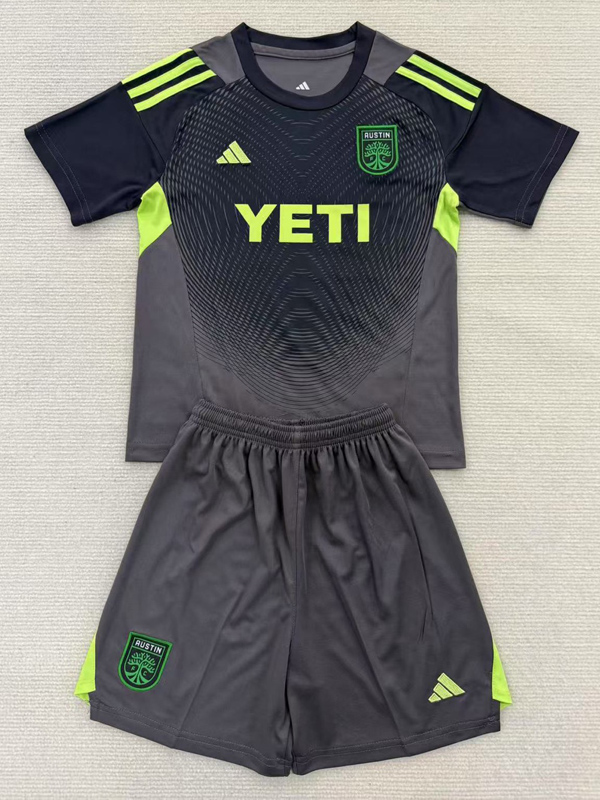 25-26 Austin FC Black GoalKeeper Kids Soccer Jersey