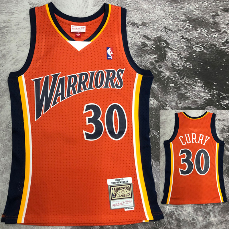 2010 WARRIORS CURRY #30 Orange Retro Top Qualit...