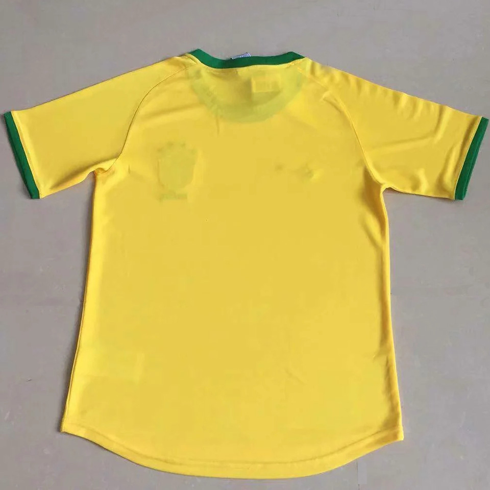 2000 Brazil Home Yellow Retro Soccer Jersey