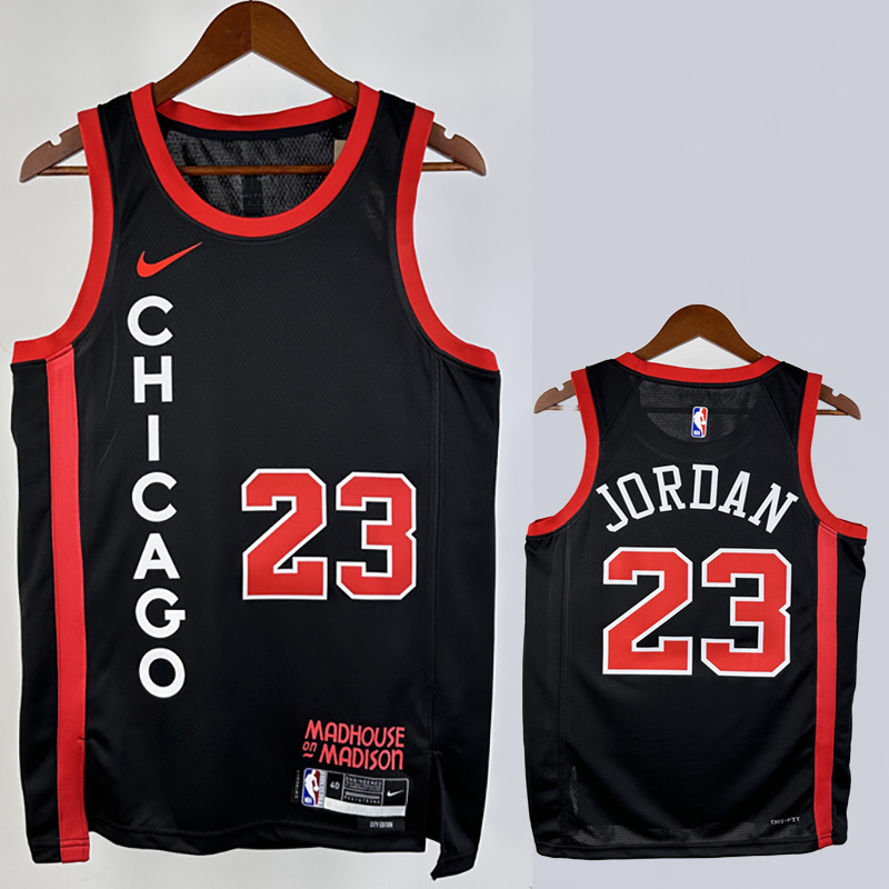 23-24 BULLS JORDAN #23 Black City Edition Top Q...