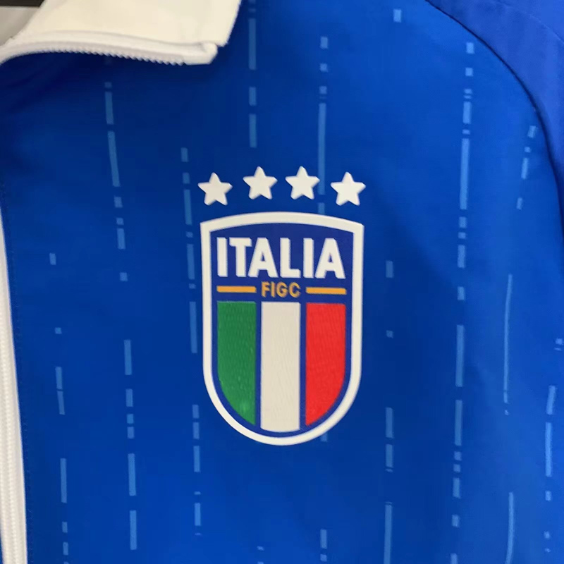 2024 Italy Blue & White Double Sided Windbreaker (双面风衣)