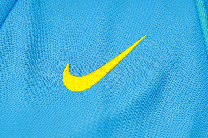 24-25 Brazil Lake blue Hoodie Half Pull Tracksuit #F567半拉连帽