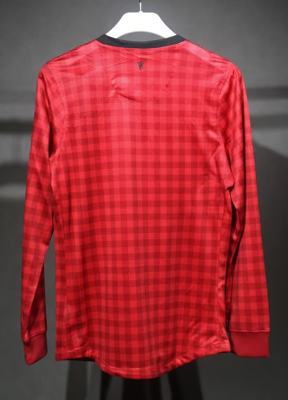 2012-2013 Man Utd Home Player Version 长袖球员 Long Sleeve Retro Soccer Jersey