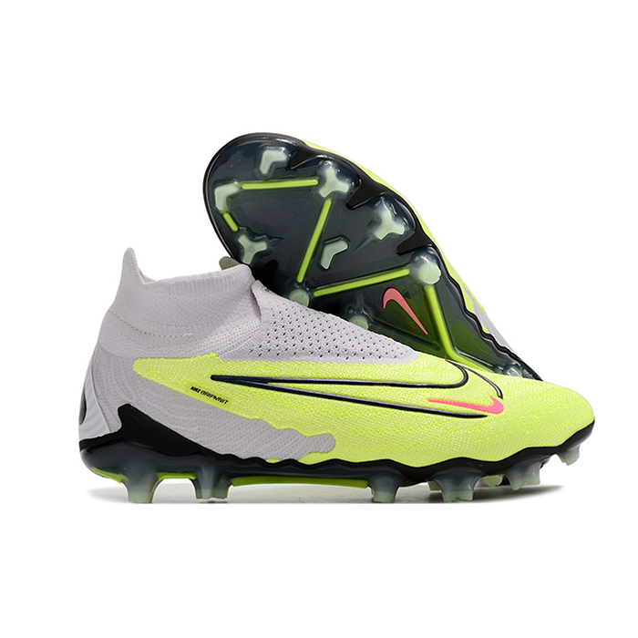 Phantom GX Elite FG High Soccer Shoes-Green/Gray-8652591