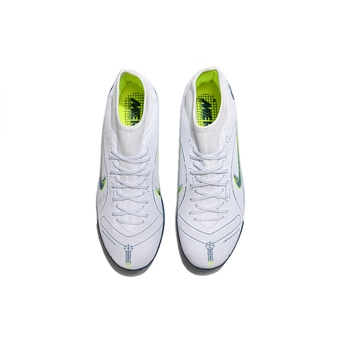 Air Zoom Mercurial Vapor XV Elite TF High Soccer Shoes-White/Blue-2830172