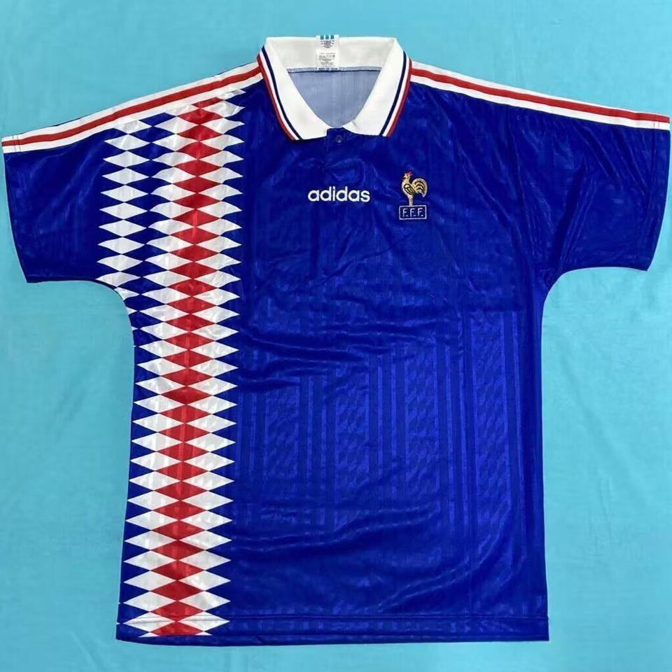 1994 France Home Blue Retro Soccer Jersey