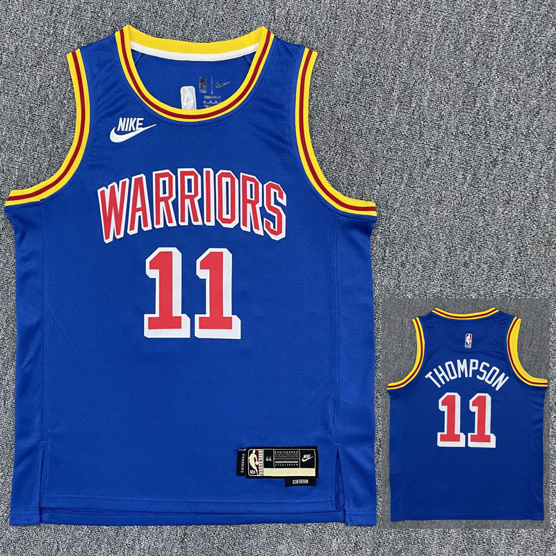 Warriors THOMPSON #11 Blue 75th Anniversary Ret...