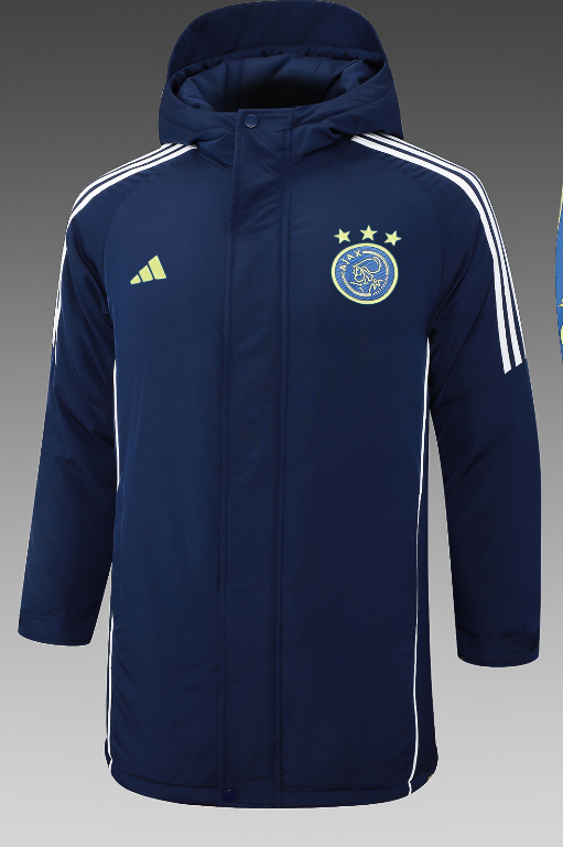 24-25 Ajax Royal Blue Hooded Windbreaker Fabric Cotton Coat #G189