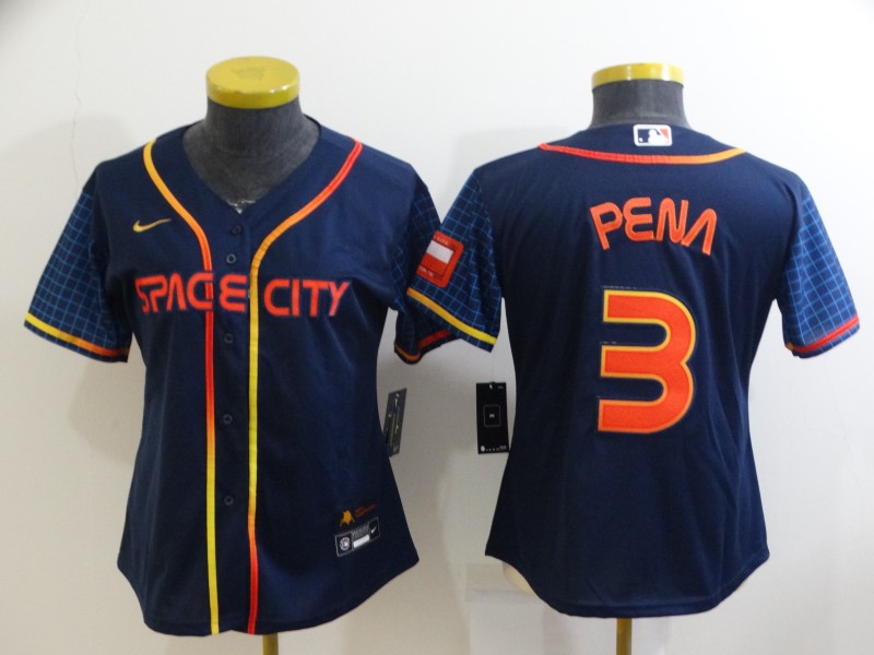 Houston Astros Women's SPACE CITY baseball jersey  PENA 3