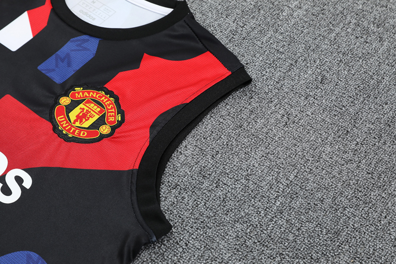 25-26 Man Utd Black Tank top and shorts suit