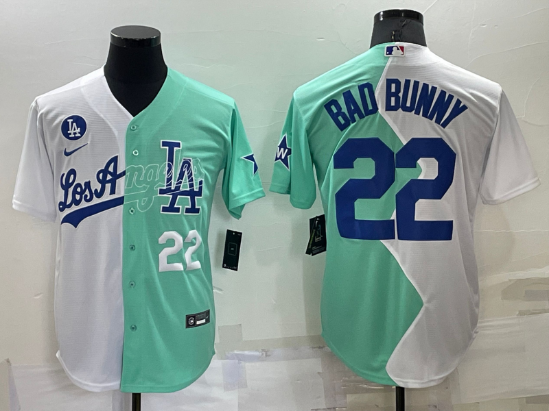 2022 Men's Los Angeles Dodgers Bad Bunny 22 MLB Jersey