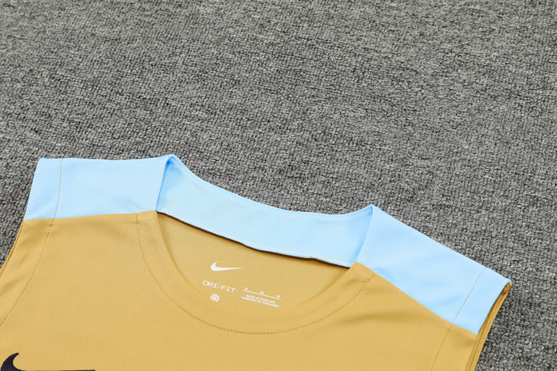 24-25 France Yellow Tank top and shorts suit