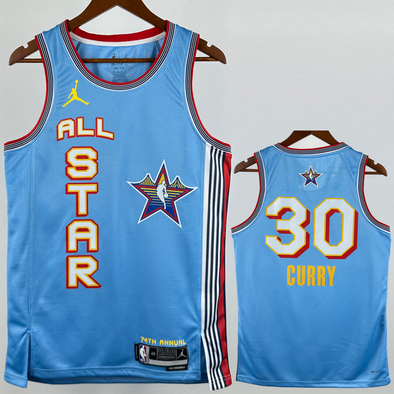 25-26 ALL-STAR CURRY #30 Light blue Top Quality Hot Pressing NBA Jersey