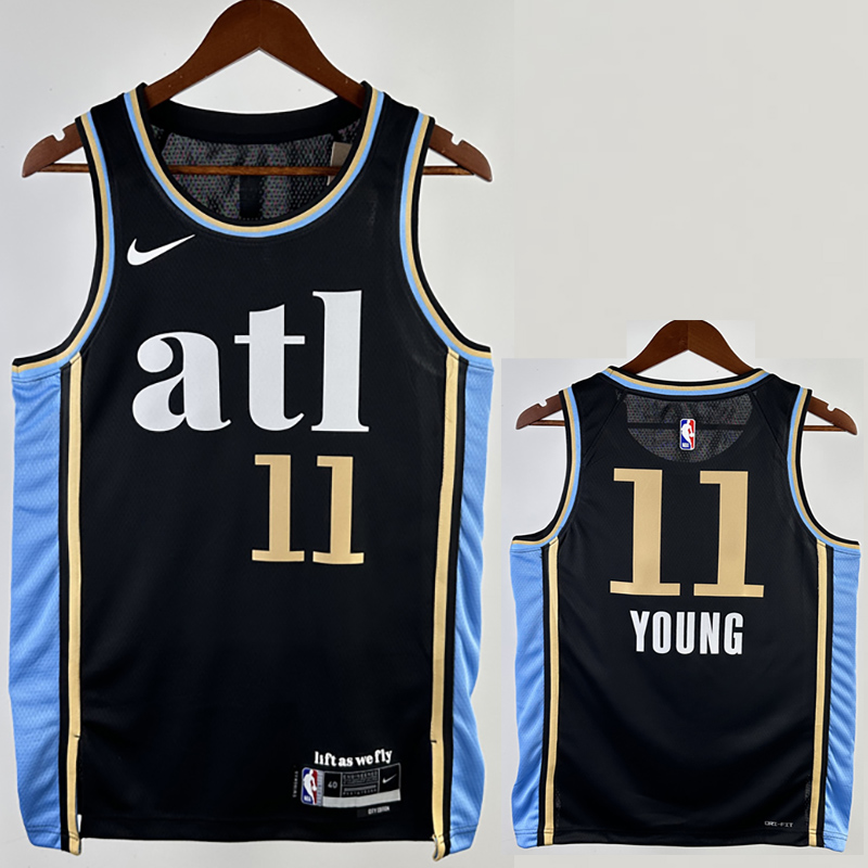 23-24 Hawks YOUNG #11 Black City Edition Top Qu...