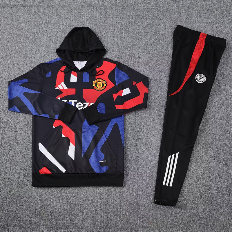 24-25 ManUtd Red blue Hoodie Tracksuit (卫衣套装)