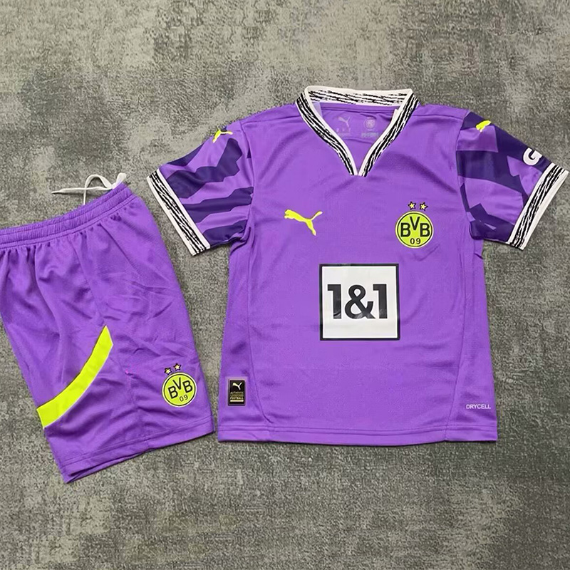 24-25 Dortmund Purple Special Edition Kids Soccer Jersey