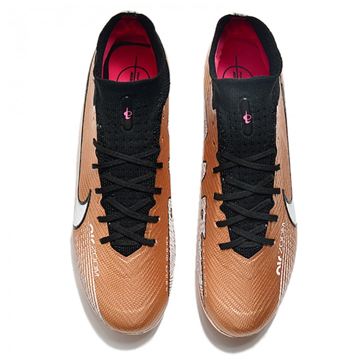 Air Zoom Mercurial Vapor XV Elite AG High Soccer Shoes-Gold/Black-1542650