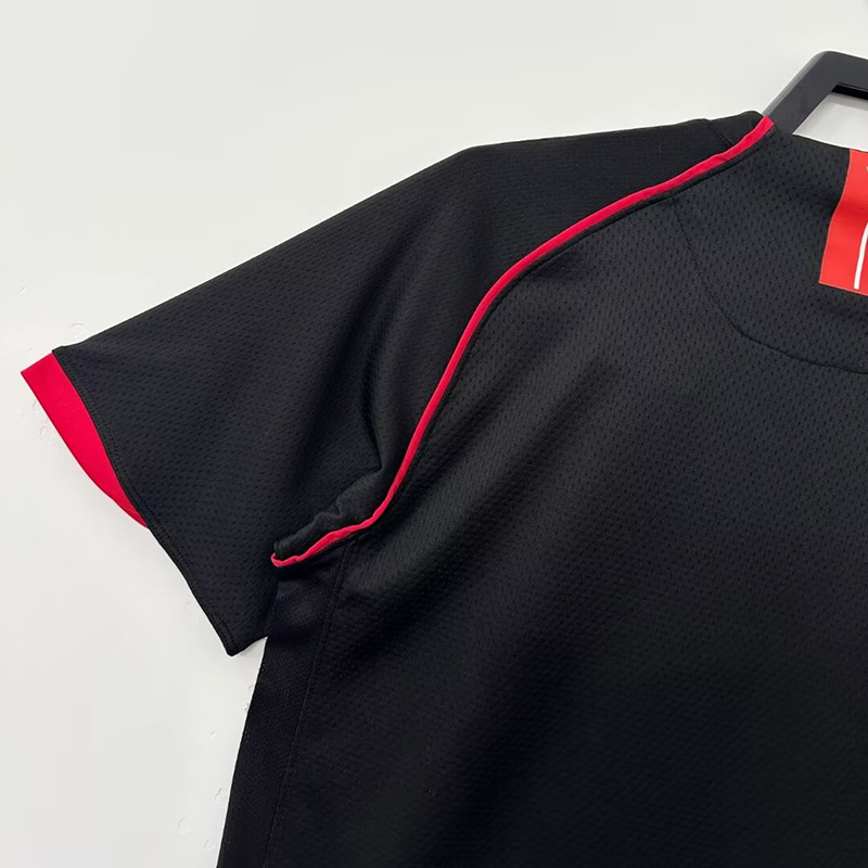 2007-2008 Man Utd Away Black Retro Soccer Jersey