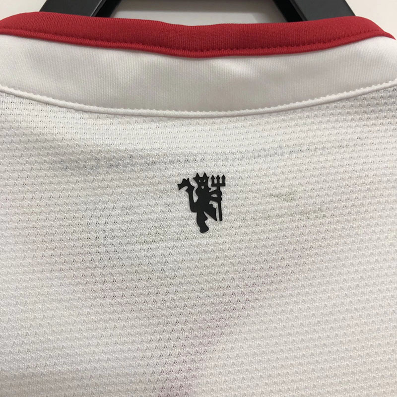 2013-2014 Man Utd Away White Retro Soccer Jersey