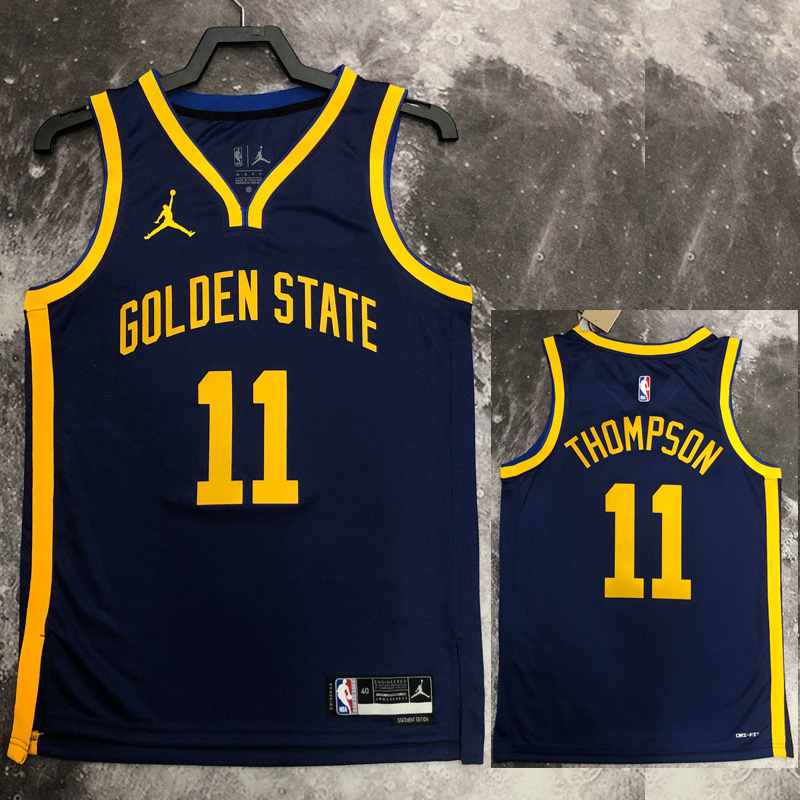 22-23 WARRIORS THOMPSON #11 Royal blue Top Qual...