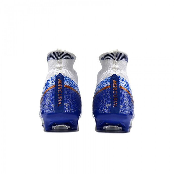 Air Zoom Mercurial Superfly IX Elite AG HIGH Soccer Shoes-White/Blue-4462128