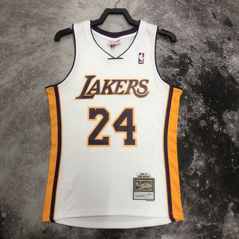 2009-10 LAKERS BRYANT #24 White Retro Top Quali...