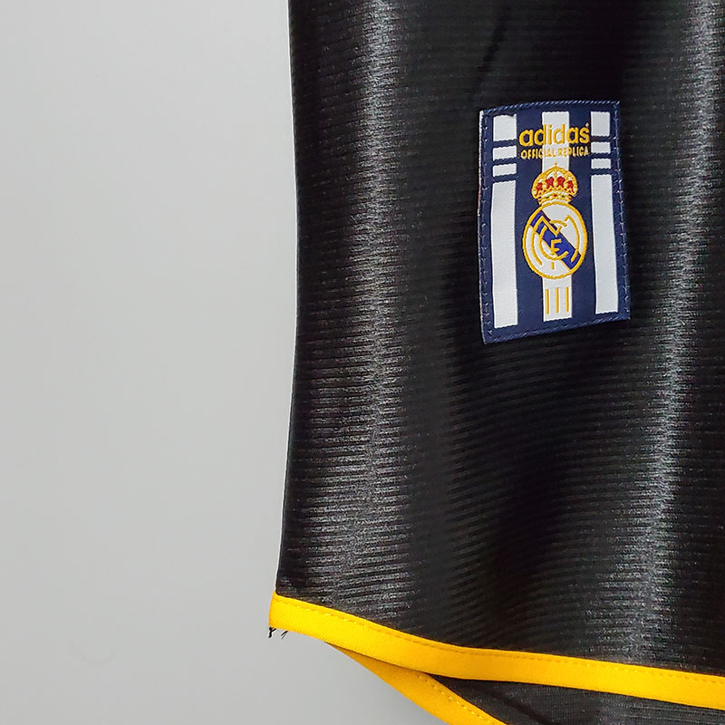 1998-2000 RMA Away Black Retro Soccer Jersey