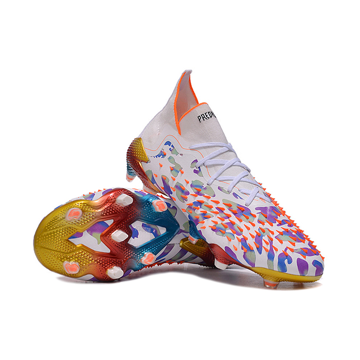 PREDATOR FREAK .1 FG High Soccer Shoes-White/Purple-4704050